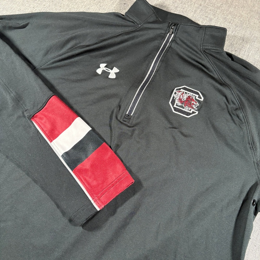 Under Armour South Carolina Gamecocks Pullover Mens Medium Black Quarter Zip Top